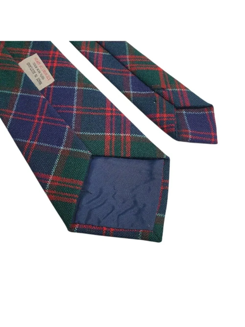 Stewart Of Appin Scottish Tartan Wool Tie Red Green Plaid Classic Pattern 55x3